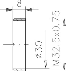 Vorschraubring M32.5x0.75-8 
