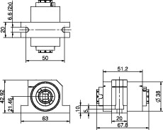 Drehbare Isolatoren Serie mit 3.5 mm Apertur, RO Serie 
