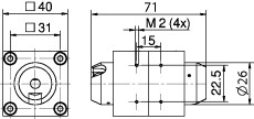 Isolatoren mit 3.3 und 5 mm Apertur, SC Reihe 